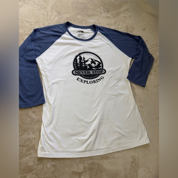 Women's The North Face West Sierra 3/4‎ Baseball Tee Size Medium - Picture 1 of 7